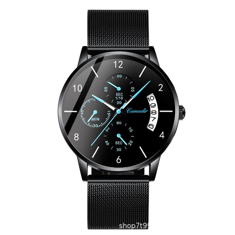 Orologio meccanico automatico ultra-sottile orologio da uomo versione coreana orologio al quarzo per studenti calendario luminoso impermeabile tendenza