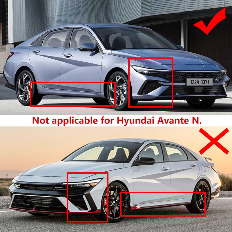 4PCS Anti-splash Mud Flap For Hyundai Elantra CN7 MK7 2023 2024 2025 Car Fender Guard Mudflaps Mudguards Tools Auto Accessories