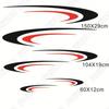 Car Two Body Side Stripes Stickers Vinly Decals Black+Red For Camper RV Trailer