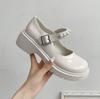 Luxury Girls Chunky Platform Mary Jane Shoes Buckle Strap Thick Heels Pumps Single Shoe Woman Black Patent Leather Lolita Shoes