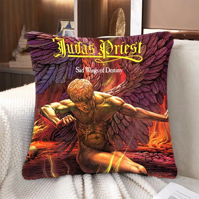 Judas-Priest Pillow Cover Double Sided Printing Decorative Pillows For Sofa Cushions Pillowcase Covers Cushion 45*45 Cases Home