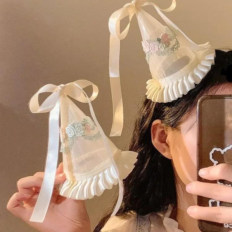 Flower Butterfly Knot Mesh Ribbon Headband Lace Girl Baby Princess Hat Birthday Gift Party Headdress Hair Accessories Adult Kid