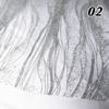 Glitter Sequin Lace Fabric Iron Bronzing Wave Pattern Polyester Material Bridal Wedding Party Evening Dress Fabric DIY Textile
