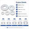 25-200Pcs M3-M8 Zinc Plated Plain Flat Washers Rustproof Gasket Spacers for Bolts And Screws Durable Hardware Fastener Assortmen
