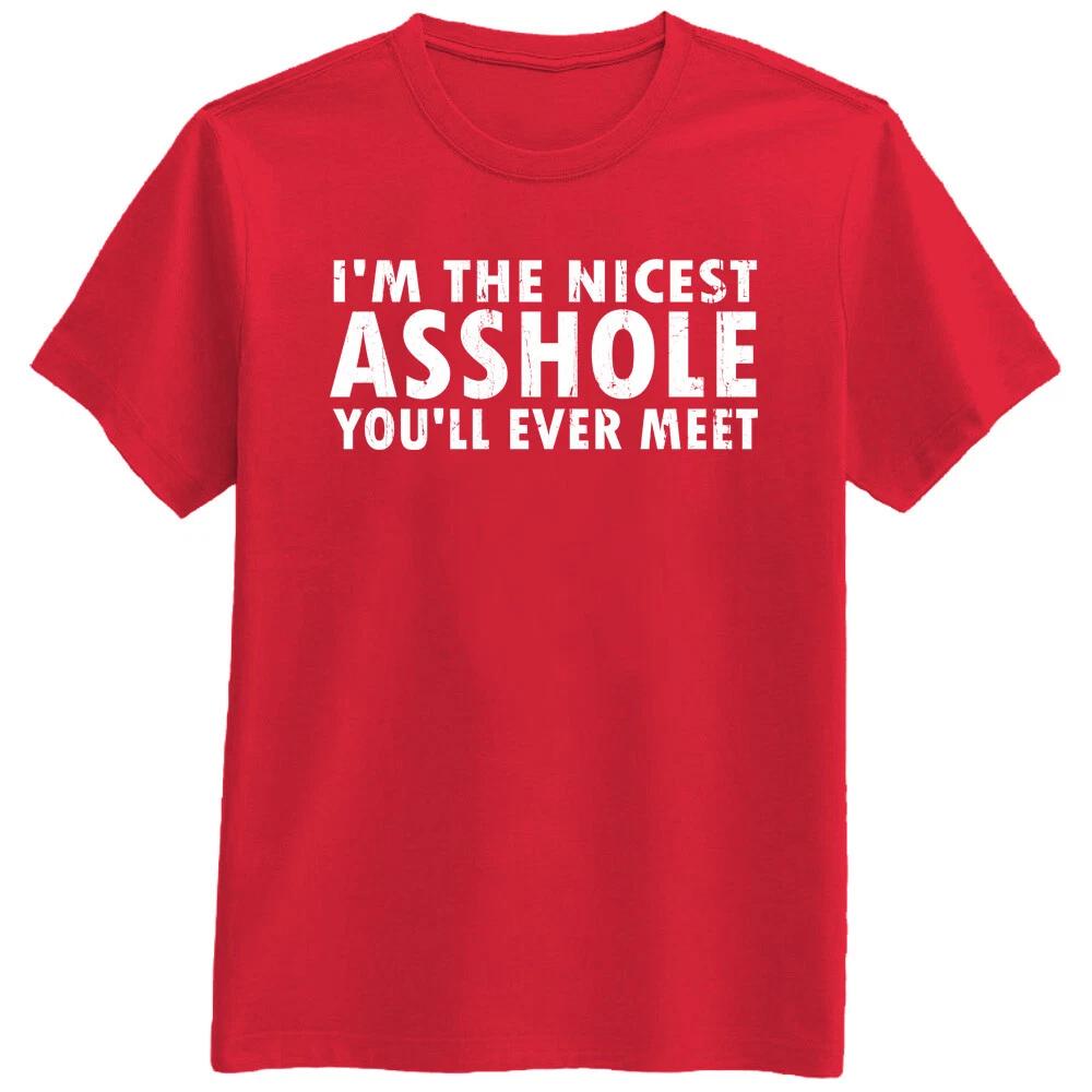 I m The Nicest A**hole You ll Ever Meet Funny Sarcastic Lover T Shirt Gift New 4XL
