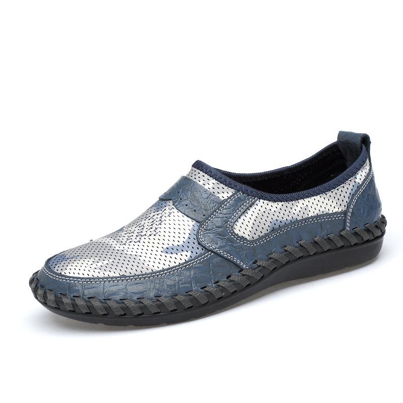 Men's Extra Large Summer Loafers - Breathable Mesh, Handmade, Trendy Casual Shoes (Sizes 45-46)