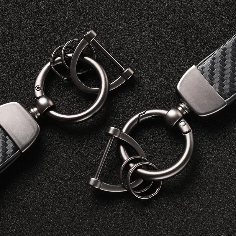 Car Carbon Fiber Style Keychain Microfiber Leather Key Chain For Volvo Xc60 Xc90 V40 V60 S60 V50 V90 S80 C40 XC40 V70 Rdesign