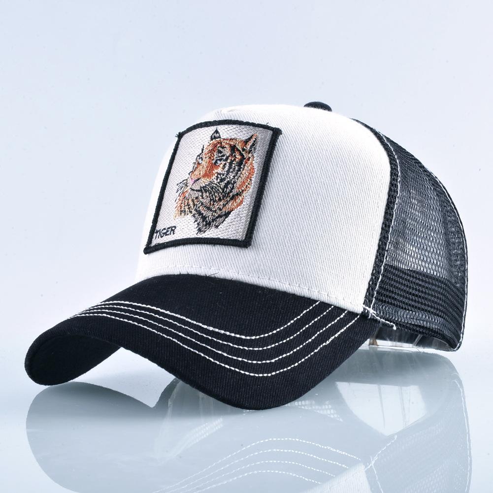 Animal Embroidery Baseball Cap Male Truck Driver Hat Female Cap Outdoor Net Hat