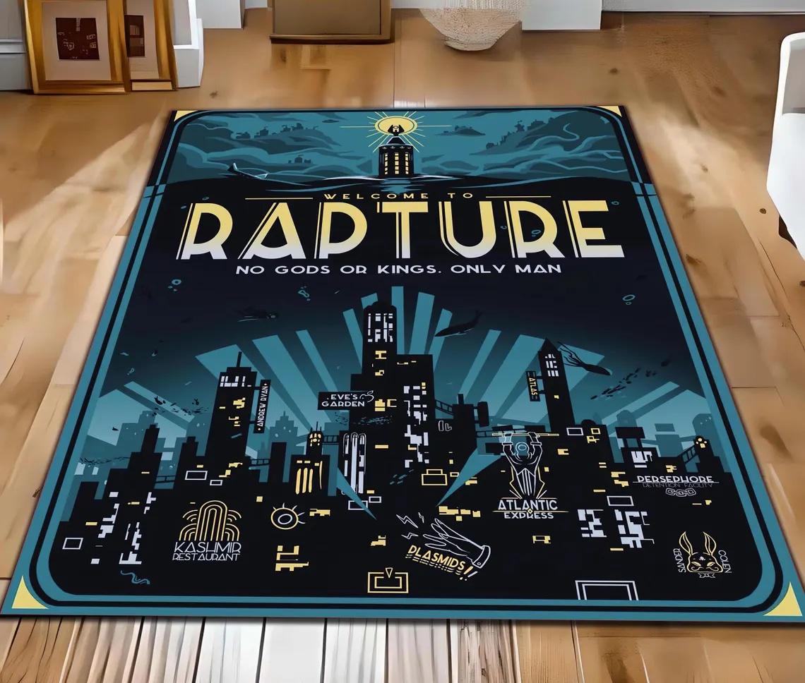 Bioshock Rapture City Tappeto Gamer Room Decor Tappeto da gioco vintage Bioshock Rapture City RugGamer Room Decor 40x60cm