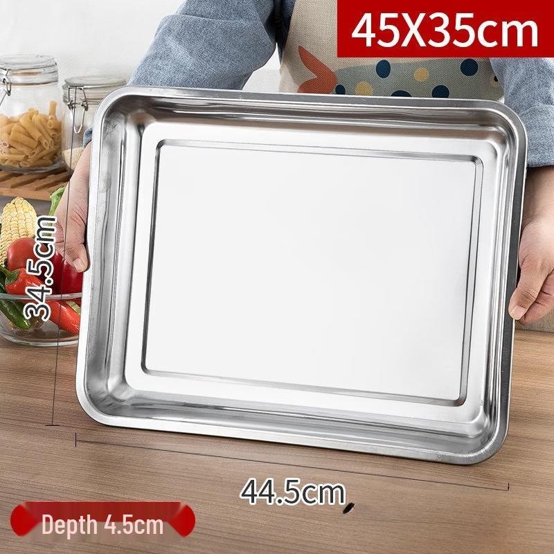 Прямоугольный глубокий поднос для сервировки WUHE из нержавеющей стали