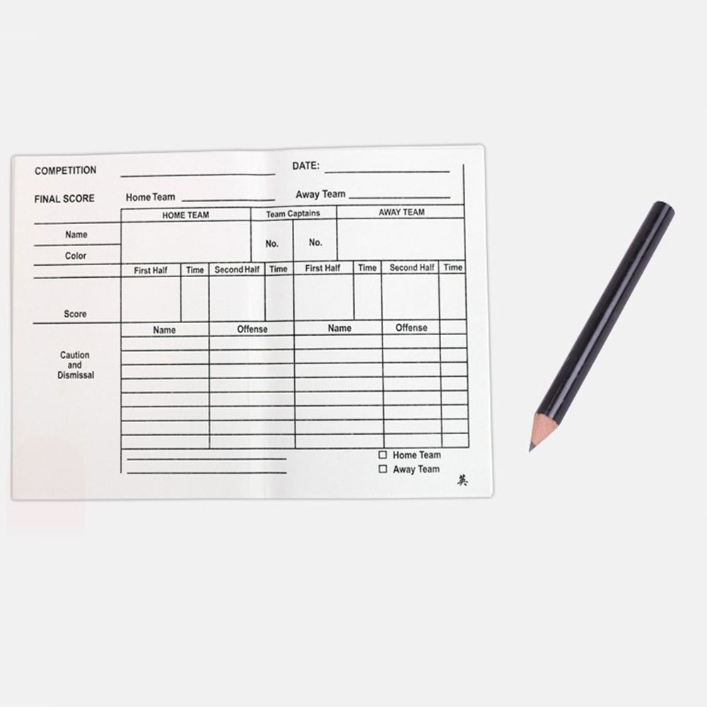 Fluorescent Football Red and Yellow Cards Red Yellow Cards Soccer Referee Record Book