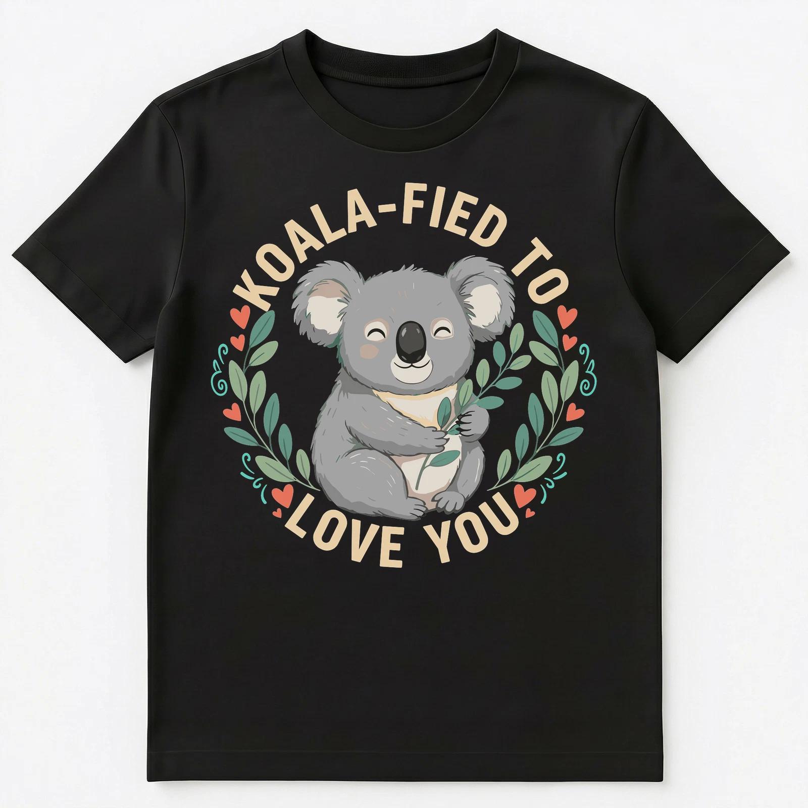 Koala Fied To Love Cute Pun Design Tee Unisex T-Shirt 4XL