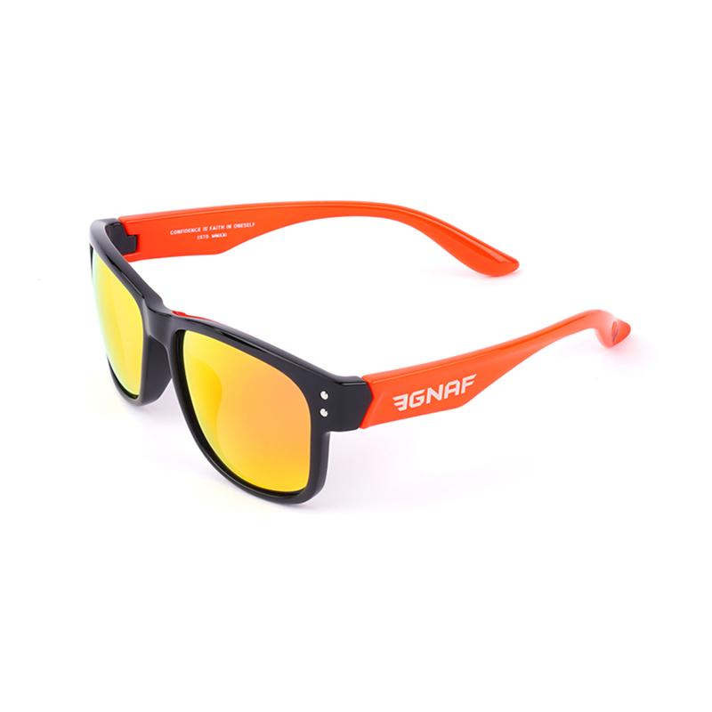 Igeunapeu Signature Logo Polarized Sunglasses Efl-4001A Fluorescent Orange