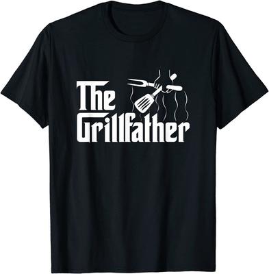 Το μπλουζάκι Unisex The Grillfather Μπάρμπεκιου Γκριλ Καπνιστήρι Μπάρμπεκιου Σεφ