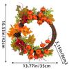 Fall Wreath for Front Door Hanging Pumpkin Maples Wreaths Home Halloween Decorations for Harvest Thanksgiving Supplies