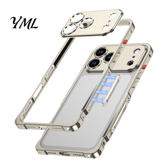 Heavy Duty Protective Accessories Metal Case for IPhone 18 Pro And Max, Slim Thin Magnetic Scratch Resistant Camera Shield Bumper Cooling Frame