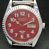 AUTHENTIC REFURBISHED CITIZEN AUTOMATIC 8200 JAPAN RED DIAL WATCH A426135-2 RL-a426135