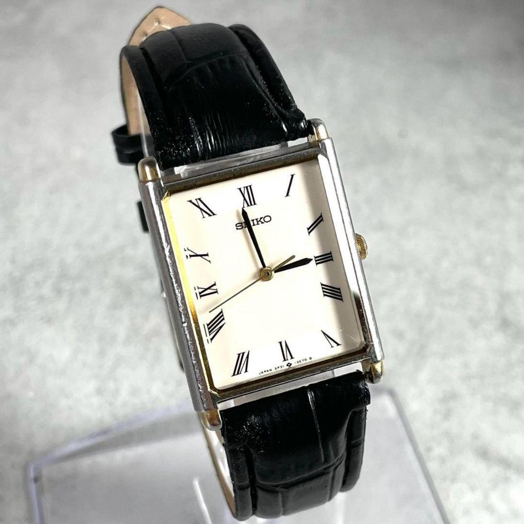 Used [In Operation] SEIKO TANK Seiko Tank Roman Combi Square