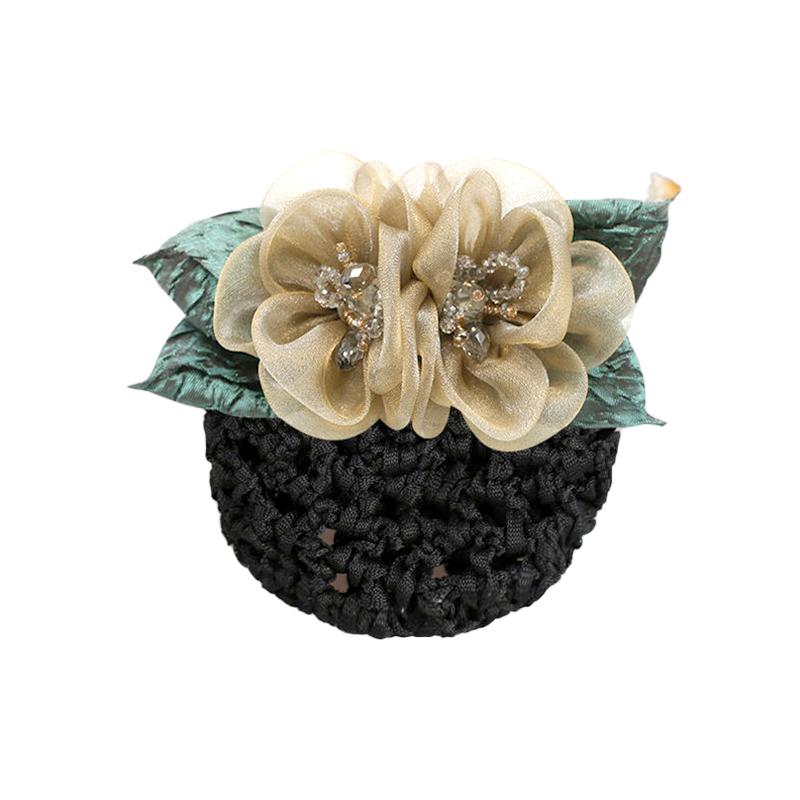 1Pc Flower Hair Clip Women Hair Accessory Durable Silk Gauze Fashion Hair Net Mesh Hairband