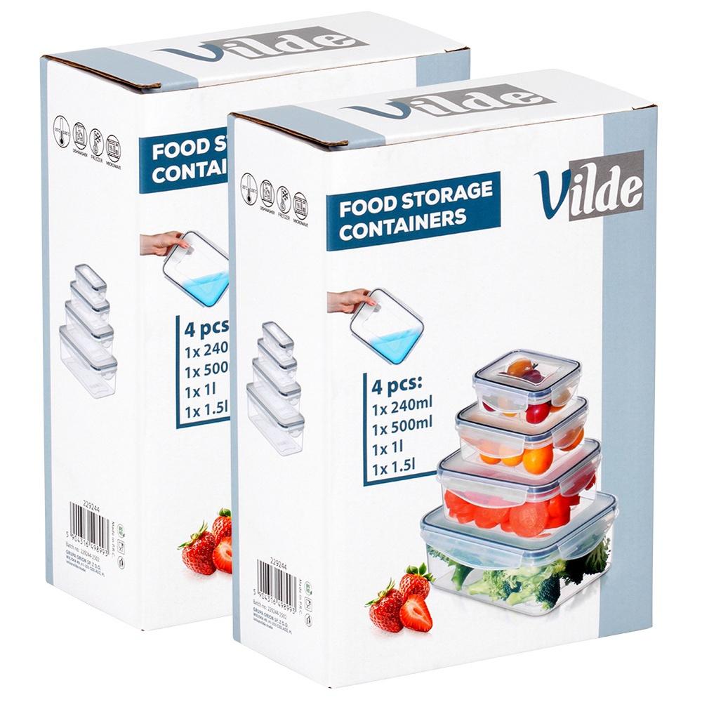 Food Containers With Lid And Seal 8 Pcs.