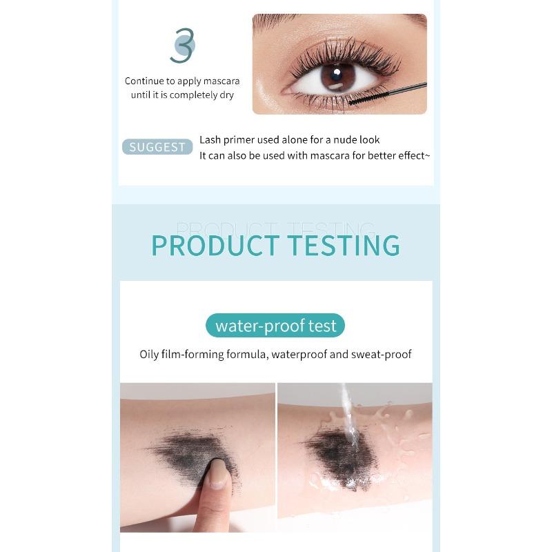 4D small brush head mascara, slender and curled, naturally elongated without agglomeration, waterproof fine brush mascara