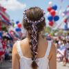 Glitter Star Headband, 4th of July Patriotic Party Celebration Tassel Headband, Women Masquerade Prom Festival Cocktail Hair Accessories
