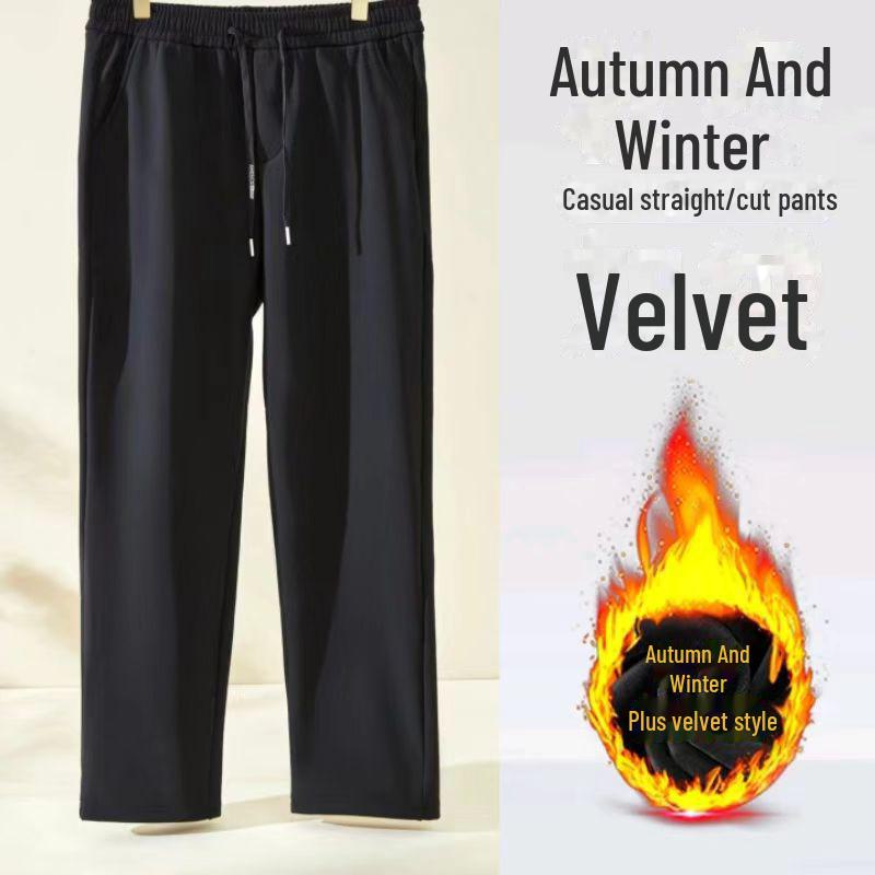 

Мужские и женские ветрозащитные теплые повседневные брюки из бархата для осени и зимы XL