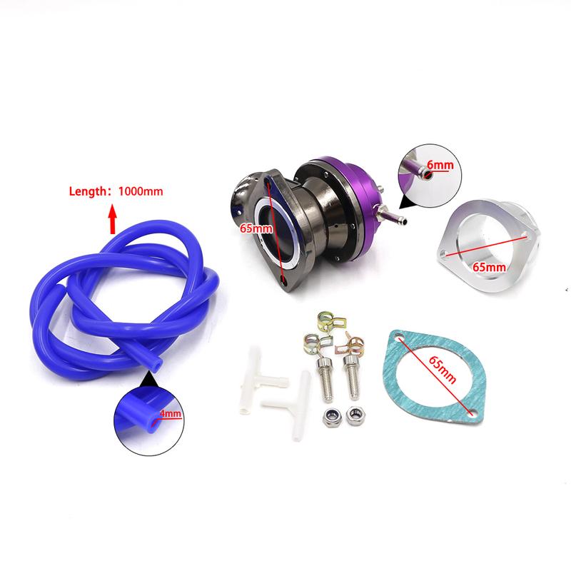 Zawór Upustowy Turbo Type-RS Regulowany 25psi BOV Z Kołnierzem 63mm lub 76mm Rurka Do GD-RS FV RZ Adapter Zaworu Upustowego L=150mm