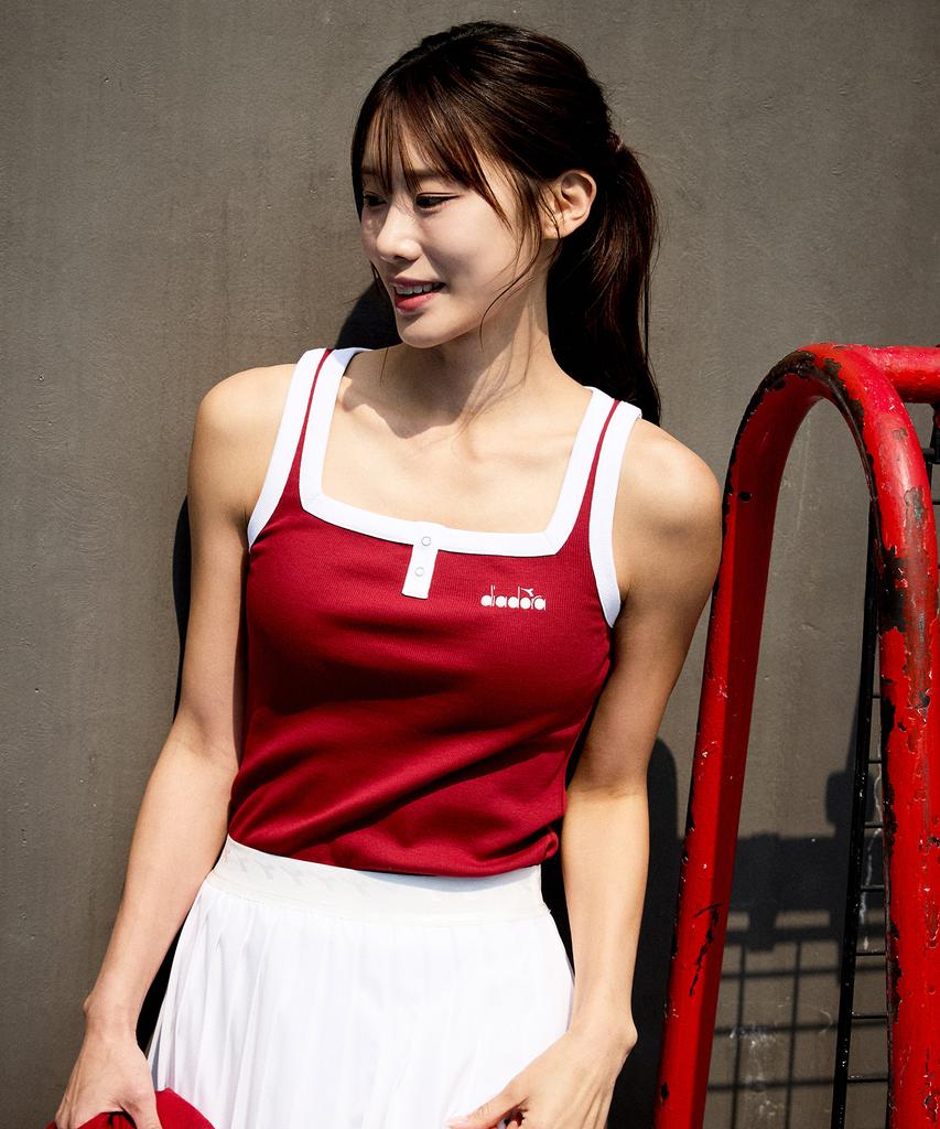 diadora Square Neck Sleeveless Red