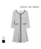 ECOLEDEPARIS Tweed Square Neck Dress_Rb34Woam11Z
