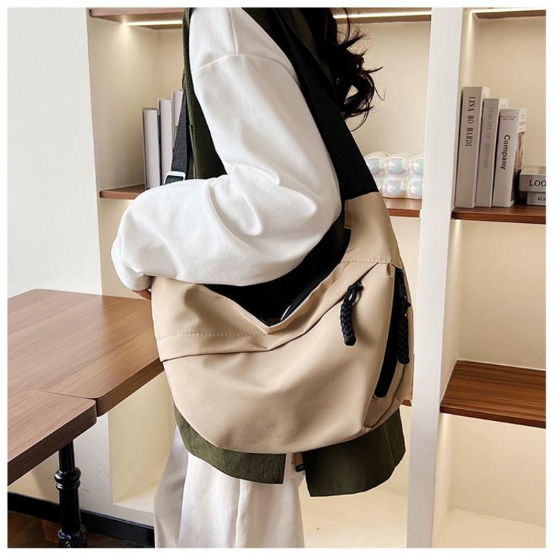 Fashion Casual Dumpling Bag Commuter Large Capacity Crossbody Bag Student Versatile Lightweight Class Shoulder Bag