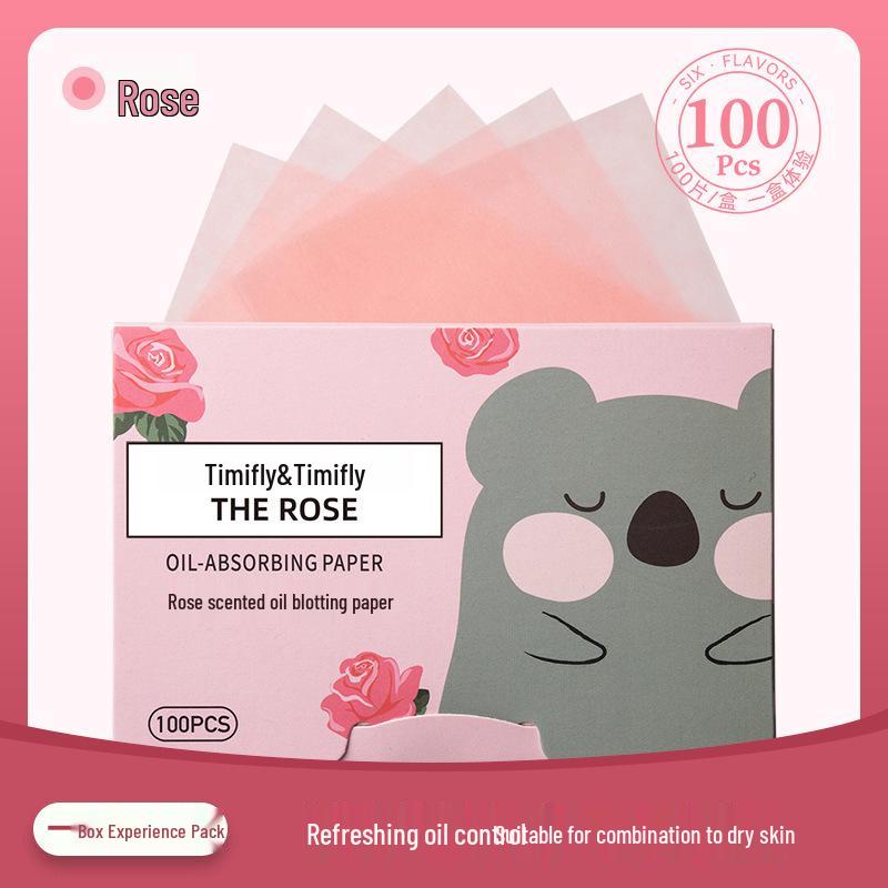 Portable Scented Facial Oil Blotting Papers for Men, Women, Students - 100 Sheets