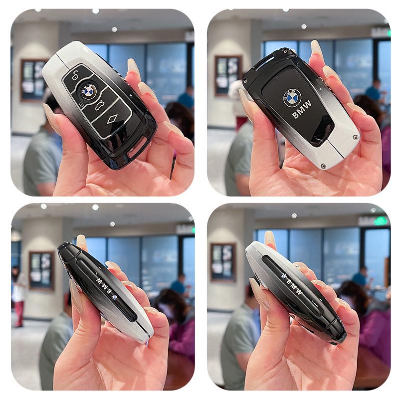 Compatible Key Shell for BMW 1, 3, 5, 7 Series, X1, X2, X3, X5, iX3, and i3 Models, plus Metal 530 and 325Li Buckles.