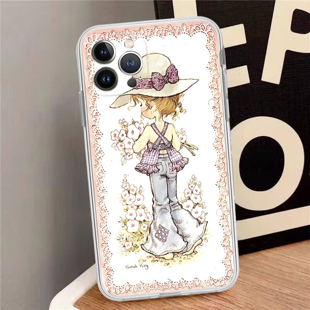 S-Sarah K-Kay Girls Cute Phone Case For IPhone 16 15 14 11 12 13 Mini Pro XS Max Cover 6 7 8 Plus X Funda Shell