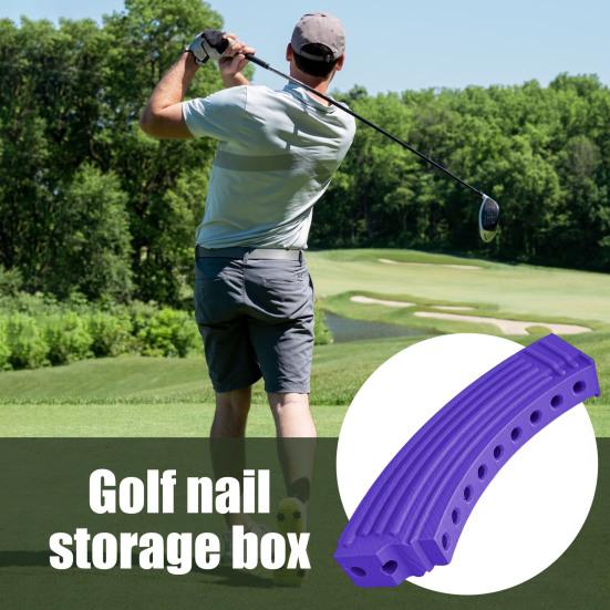 

Golf Tee Holder Portable Golf Tee Storage Organizer Holds 9 Tees Plastic Golf Tee Carrier Golfing Accessory for Men Women A бежевий