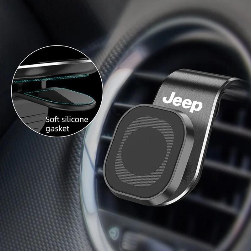 AIB3 Jeep Hands-Free Magnetic Car Phone Holder 360° Rotation Air Vent Mount for Renegade Wrangler JK Grand Cherokee Auto Accessories