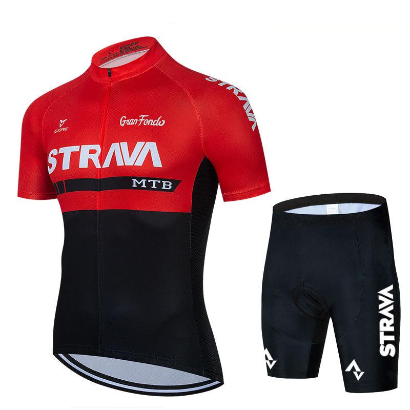 

STRAVA 2026 Summer Bike Men s Cycling Suit Mountain Breathable Bike Short Sleeve Set XL