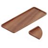 Tea Set Tray Walnut Hand Polished Clear Texture High Hardness Service Tray for Hotel Home