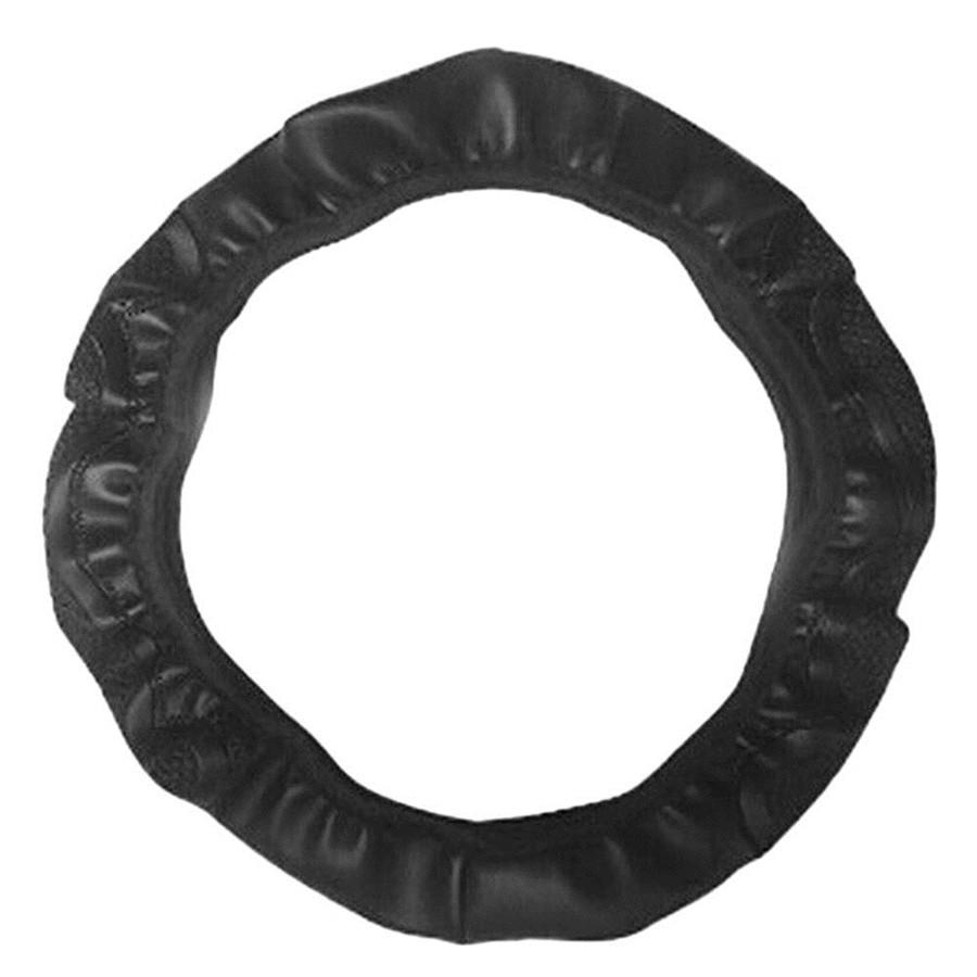 Black Car Steering Wheel Cover Leather Breathable Anti-slip Car Accessories