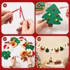 Christmas Deco Flag Pulling LED Lights String Christmas Tree Santa  Elk Ornaments Christmas Party New Year Decoration Pendant