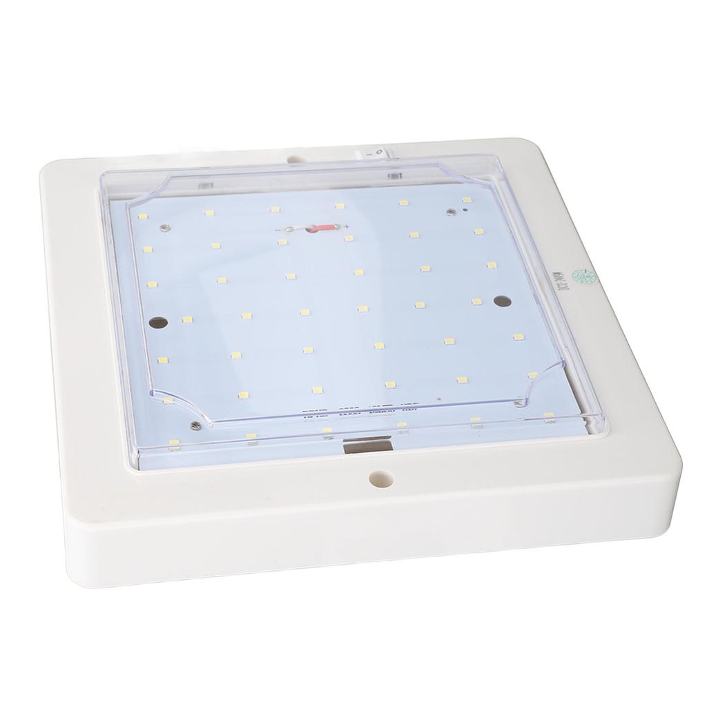 8x8 Zoll DC 12-24V Quadratische Wohnmobil-Kabinen-Deckenleuchte 9W LED Innen-Decken-Dachlicht Kabinenleuchte für Autoanhänger Wohnmobil