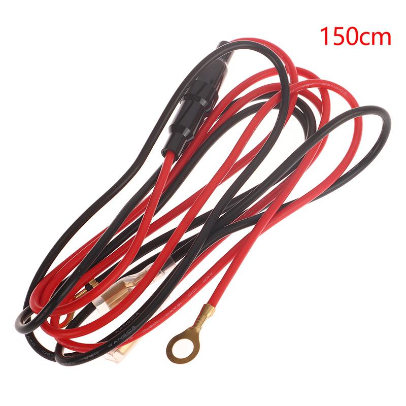 

Кабель USB-зарядного устройства 60/100/150 см, жгут проводов прикуривателя с предохранителем 10 А для ремонта автомобиля, морского мотоцикла, квадроцикла, автофургона 150cm