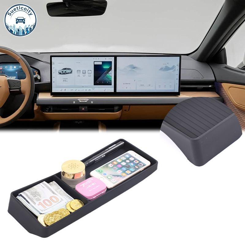 Car Center Console Navigation Screen Storage Box Tray For Lexus ES300h 2026 Silicone Black Interior Car Accessories