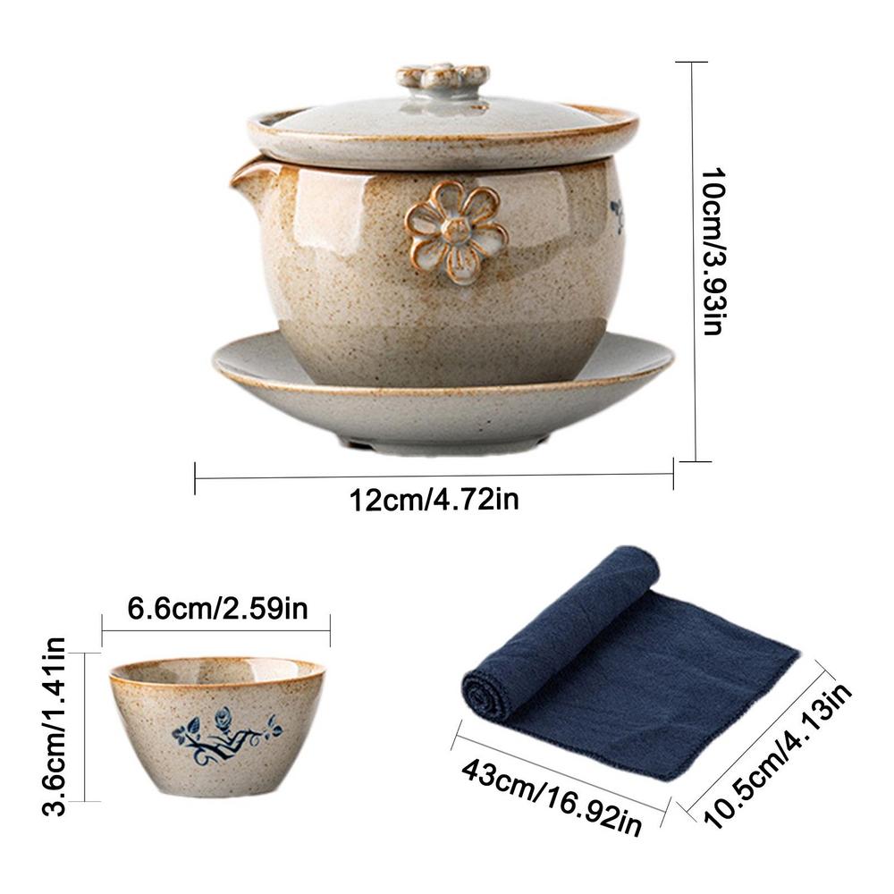 

Portable Travel Teaware Service Traditional Japanese Ceramic Grass Ash Teapot Set 2 Cups Tea Infuser Handmade Teacup Tea Maker фиолетовый