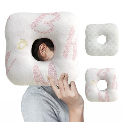 Cuscino per la Ripresa dal Piercing all'Orecchio Cuscino per Dormire di Lato con Foro per l'Orecchio Ergonomico Lavabile in Lavatrice per Sollievo dal Dolore all'Orecchio Condrite Nodulare