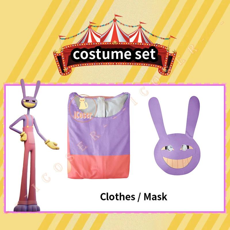 25COSIN STOCK The Amazing Digital Circus Jax Cosplay Costume Cartoon Uniform Jumpsuit Pomni Halloween Party for Kids Adult Cospl