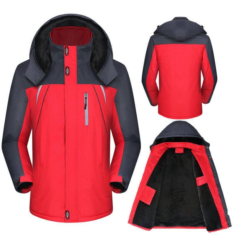 Winter Outdoor Couple Cotton -Padded Jacket Plus Velvet Warm Jacket Large Size Simple Tooling Jacket