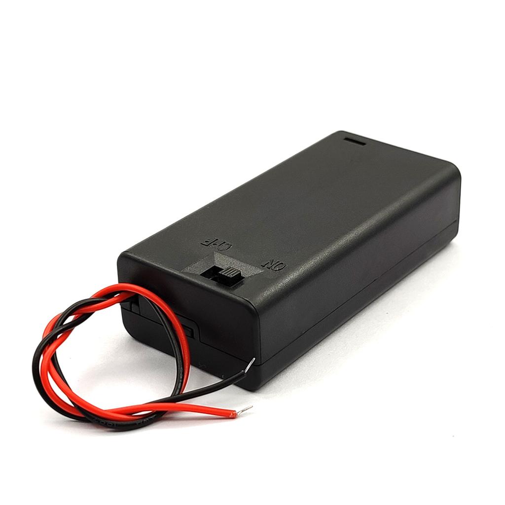1/2/3/4 Slots AA Battery Holder 1.5V/3V/4.5V/6V AA Battery Storage Box With Leads Wirees ON/Off Switch Screw Cap Case Back Cover