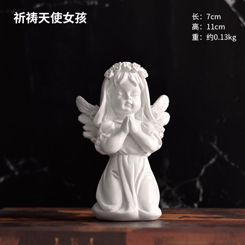 Cherub Angels Praying Sculpture And Statue Garden Christian Angel Figurine Ornaments For Home Decoration Table Party Decor