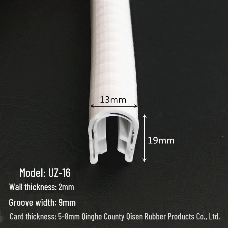 U-formad gummitätningskantlist för metallskydd